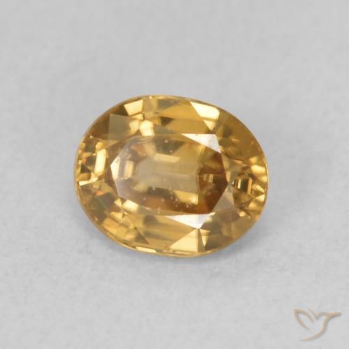 Zircão champanhe Natural 0.94ct, oval, VVS-VS