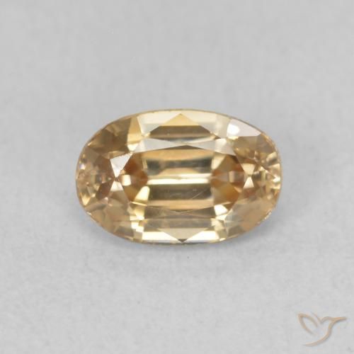 0.85ct Natural Dourado Zircão, oval, VVS-VS