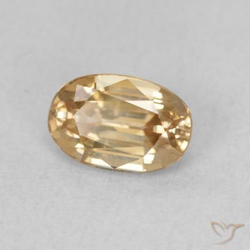 Zircão Dourado Natural 0.85ct, oval, VVS-VS