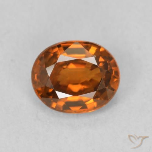 1.03ct Natural Laranja Profundo Zircão, oval, VVS-VS