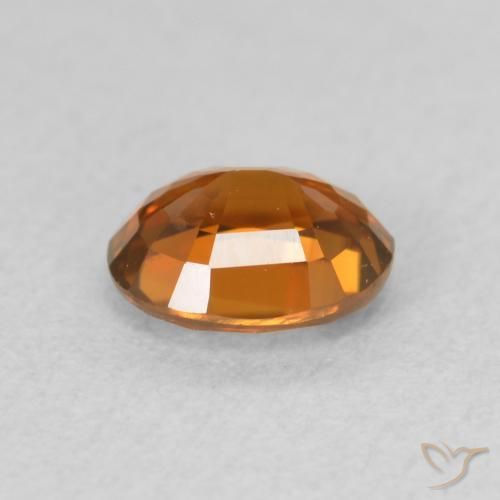 Zircão Laranja Profundo Natural 1.03ct, oval, VVS-VS