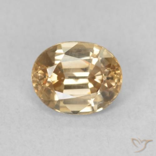 1.01ct Natural Dourado Zircão, oval, VVS-VS