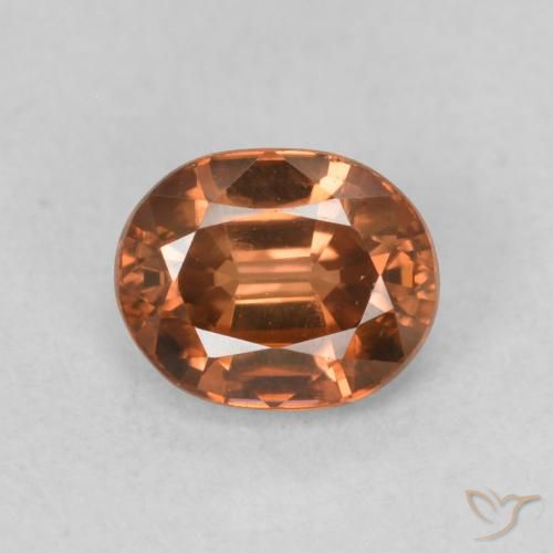 1.06ct Natural Laranja Profundo Zircão, oval, VS