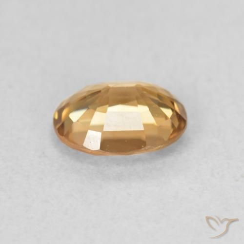 Zircão ouro médio Natural 0.82ct, oval, VS