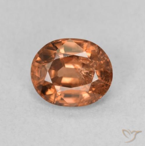 0.93ct Natural Laranja claro Zircão, oval, VS