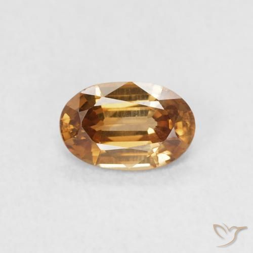 0.66ct Natural ferrugem laranja Zircão, oval, VVS
