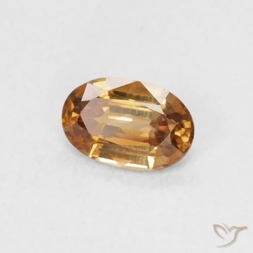 Zircão ferrugem laranja Natural 0.66ct, oval, VVS