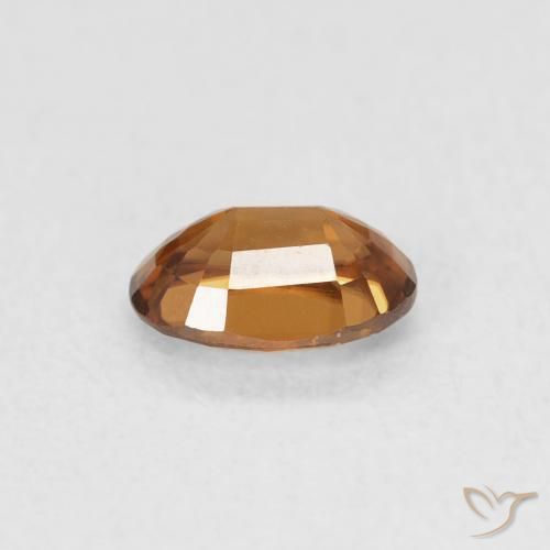 Zircão laranja marrom Natural 0.72ct, oval, VVS