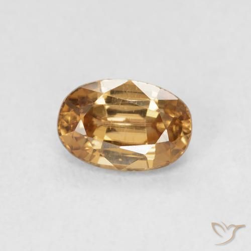 Zircão ferrugem laranja Natural 0.84ct, oval, VVS