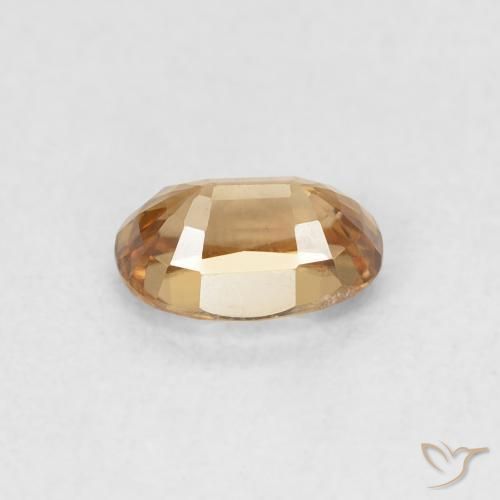 Zircão ferrugem laranja Natural 0.84ct, oval, VVS