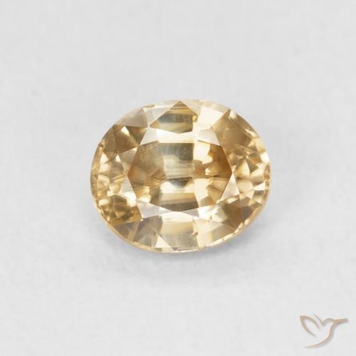 0.91ct Natural Dourado Zircão, oval, VVS
