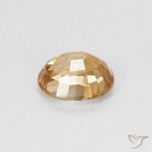 Zircão Dourado Natural 0.91ct, oval, VVS
