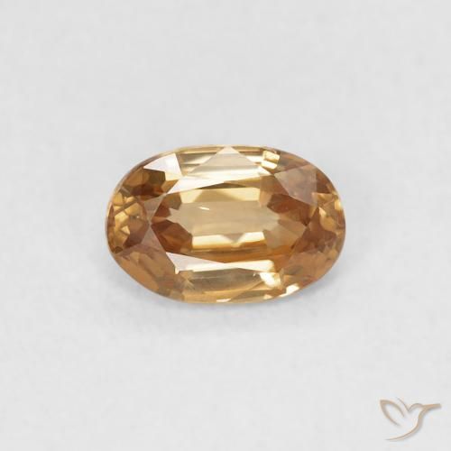 0.66ct Natural Pêssego Dourado Zircão, oval, VVS
