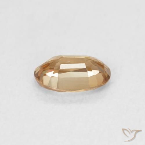 Zircão Pêssego Dourado Natural 0.66ct, oval, VVS