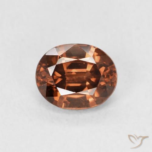 1.09ct Natural Laranja Profundo Zircão, oval, VVS