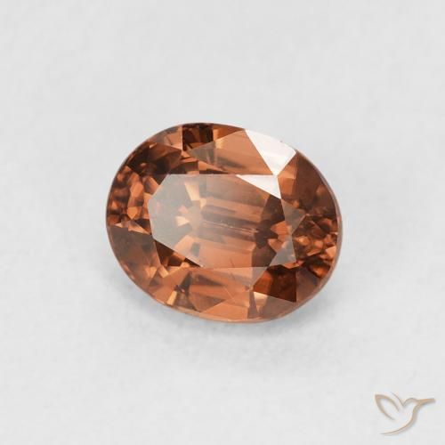 Zircão Laranja Profundo Natural 1.09ct, oval, VVS