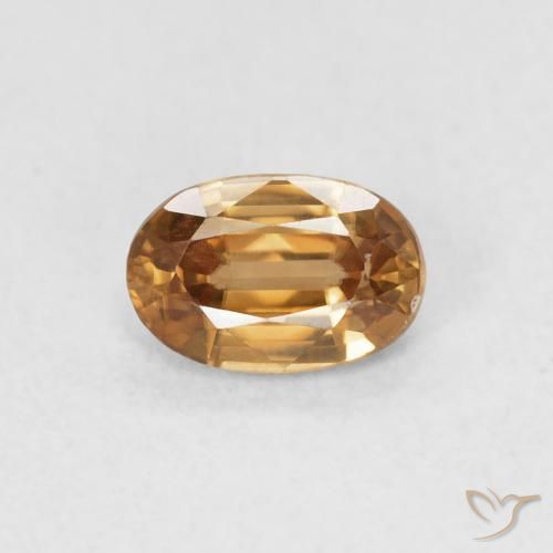 0.74ct Natural Laranja acastanhado Zircão, oval, VVS-VS