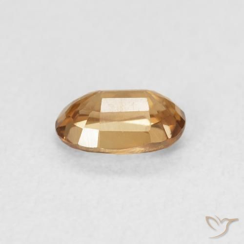 Zircão Laranja acastanhado Natural 0.74ct, oval, VVS-VS