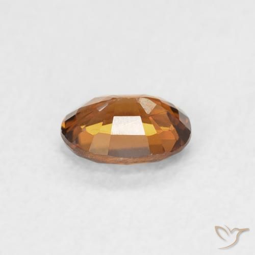 Zircão Medium Dark-Orange Natural 0.51ct, oval, VVS-VS