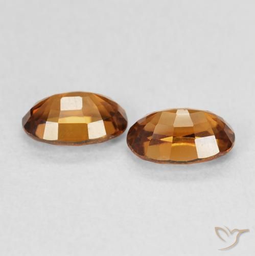 Pedras preciosas de Zircão fogo laranja natural de 1.60 ct, oval, VVS