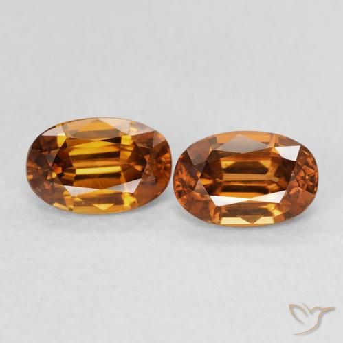 1.67ctw Natural Laranja Profundo Zircão, oval, VVS