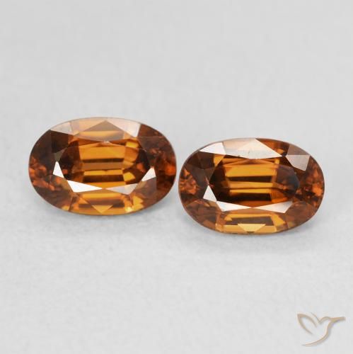 1.65ctw Natural Laranja escuro Zircão, oval, VVS