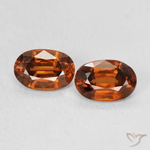 1.48ctw Natural Laranja Profundo Zircão, oval, VVS