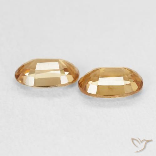 Pedras preciosas de Zircão Laranja Profundo natural de 1.40 ct, oval, VVS