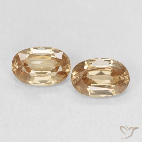 1.40ctw Natural Ouro Zircão, oval, VVS
