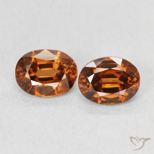 1.20ctw Natural laranja avermelhado Zircão, oval, VVS