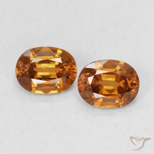 1.23ctw Natural Laranja Médio Zircão, oval, VVS