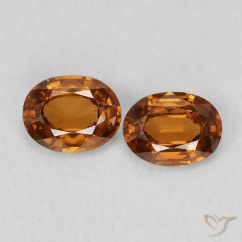 0.98ctw Natural Laranja Profundo Zircão, oval, VVS