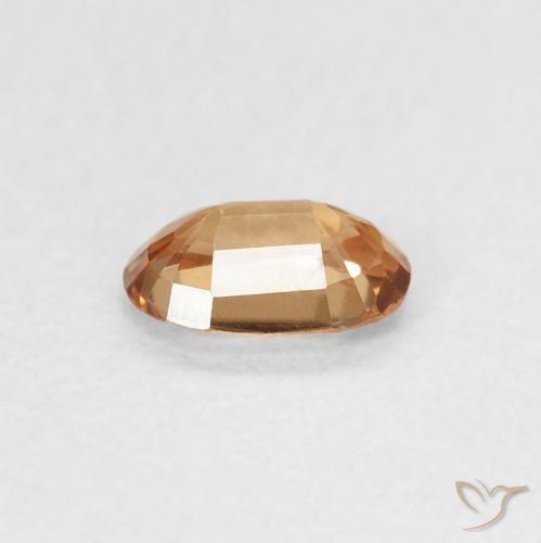 Zircão Laranja Médio Natural 0.60ct, oval, VVS-VS