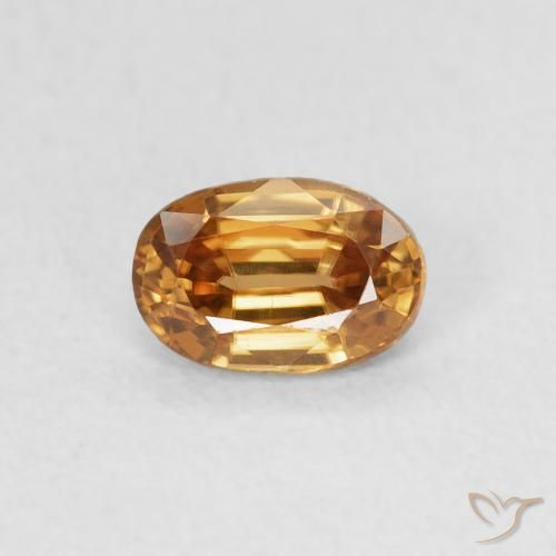 0.69ct Natural Laranja Médio Zircão, oval, VVS-VS