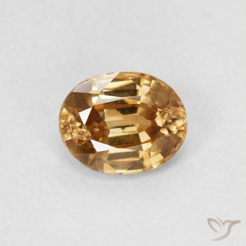 0.98ct Natural ouro médio Zircão, oval, VS