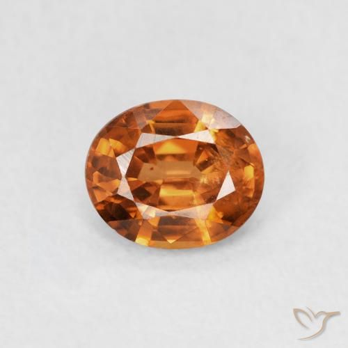 0.91ct Natural Laranja Profundo Zircão, oval, VS