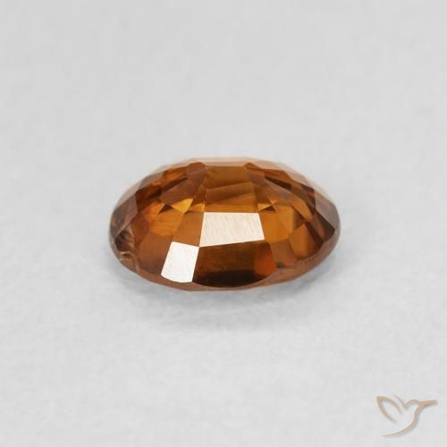 Zircão Laranja Profundo Natural 0.86ct, oval, VS