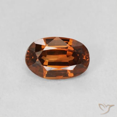 0.78ct Natural âmbar laranja Zircão, oval, VS