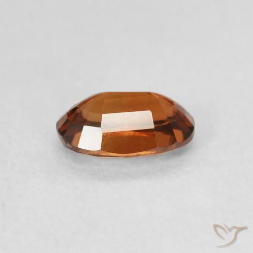 Zircão âmbar laranja Natural 0.78ct, oval, VS