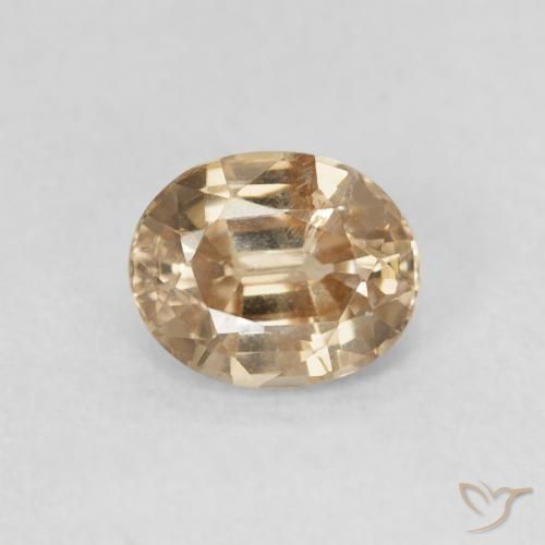 Zircão Ouro Natural 0.98ct, oval, VS