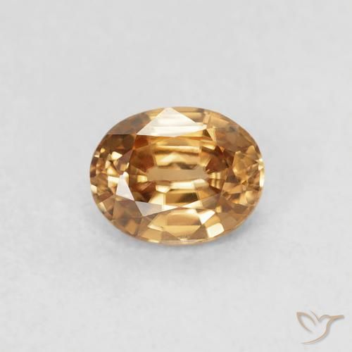0.60ct Natural Marrom dourado Zircão, oval, VVS
