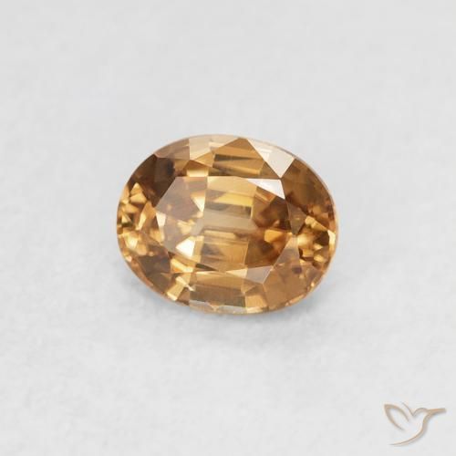 0.62ct Natural Marrom dourado Zircão, oval, VVS-VS