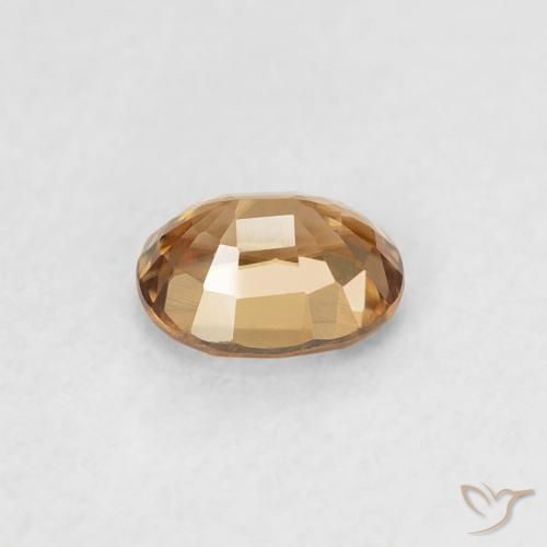 Zircão Marrom dourado Natural 0.62ct, oval, VVS-VS