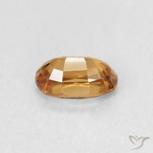 Zircão ferrugem laranja Natural 0.82ct, oval, VVS
