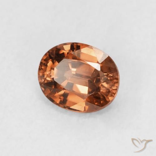 Zircão Medium Dark-Orange Natural 1.05ct, oval, VVS