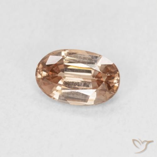 Zircão Rosa Alaranjado Claro Natural 0.72ct, oval, VVS