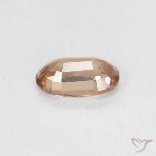 Zircão Rosa Alaranjado Claro Natural 0.72ct, oval, VVS