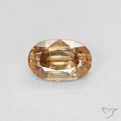 0.75ct Natural ouro médio Zircão, oval, VVS