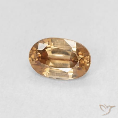 Zircão ouro médio Natural 0.75ct, oval, VVS