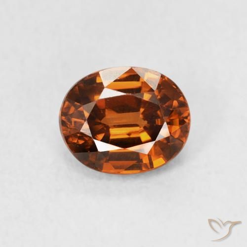 1.03ct Natural Laranja Profundo Zircão, oval, VVS